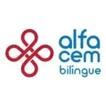 Logo do Colégio Alfa Cem Bilíngue, cliente da VR Festas em eventos educacionais e celebrações