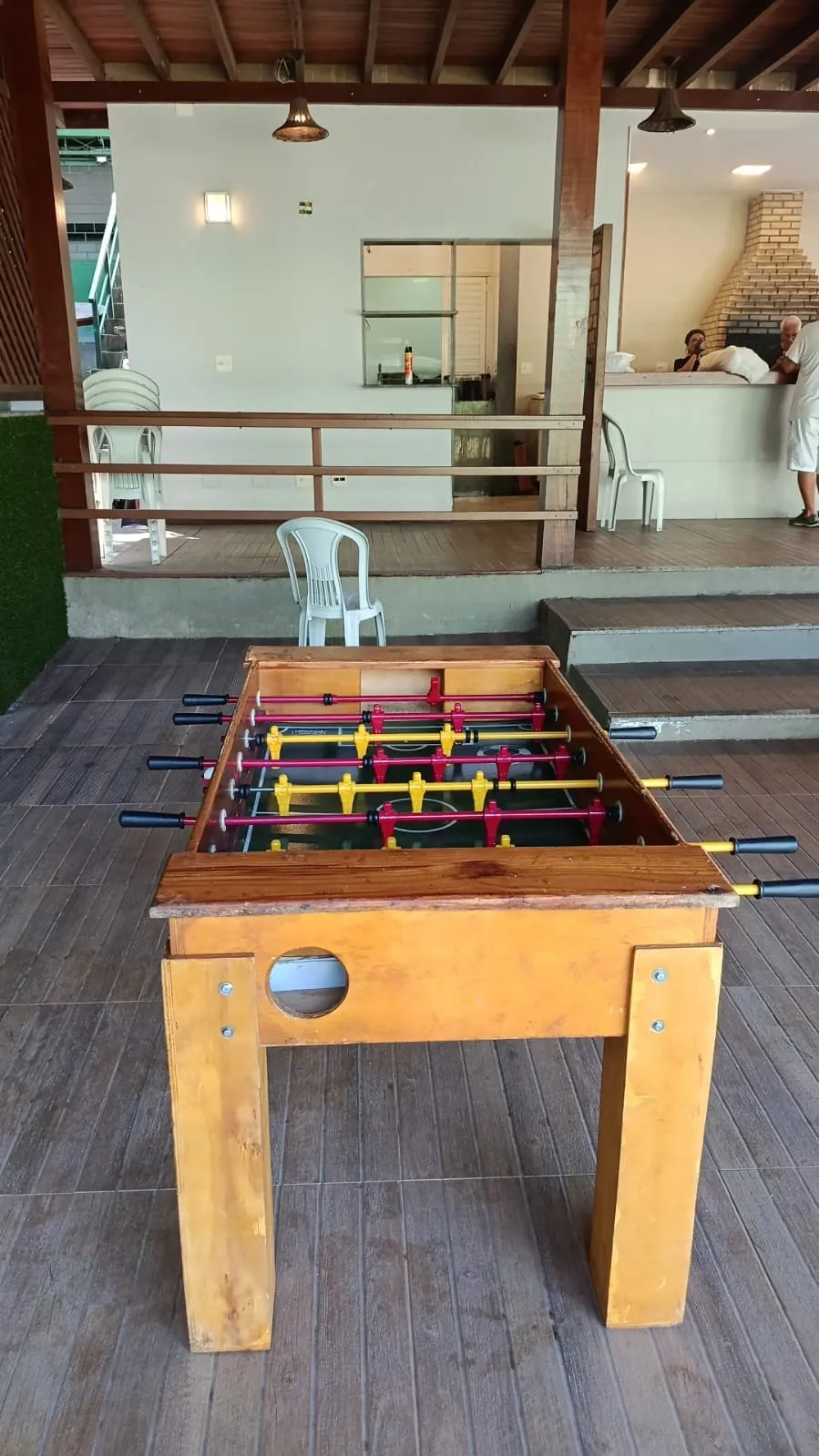 Mesa de Totó e Air Game em Recreio dos Bandeirantes: festa adulta em área gourmet
